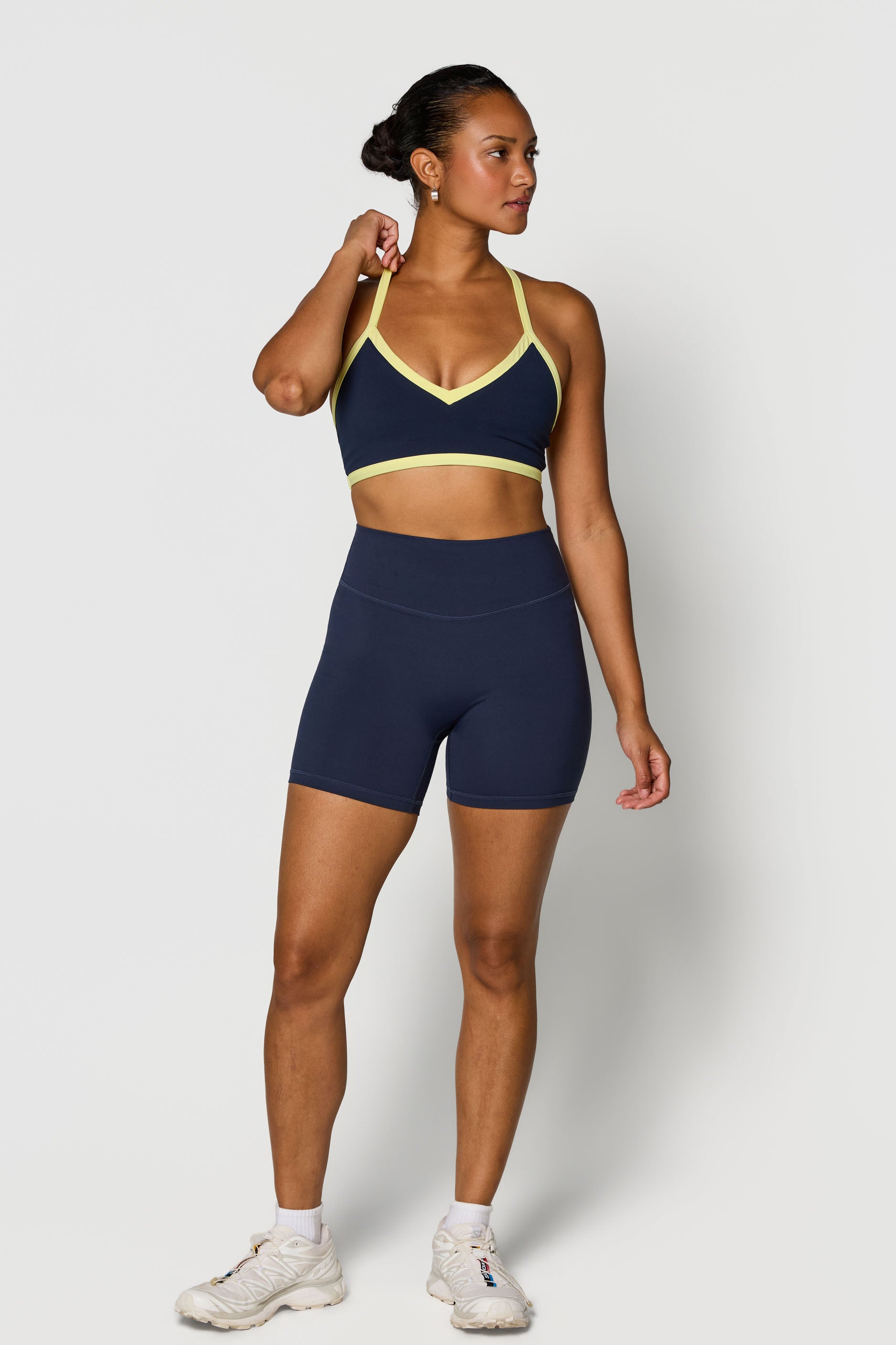 Reversible V Neck Bra   Moss/Lemon   Navy/Lemon
