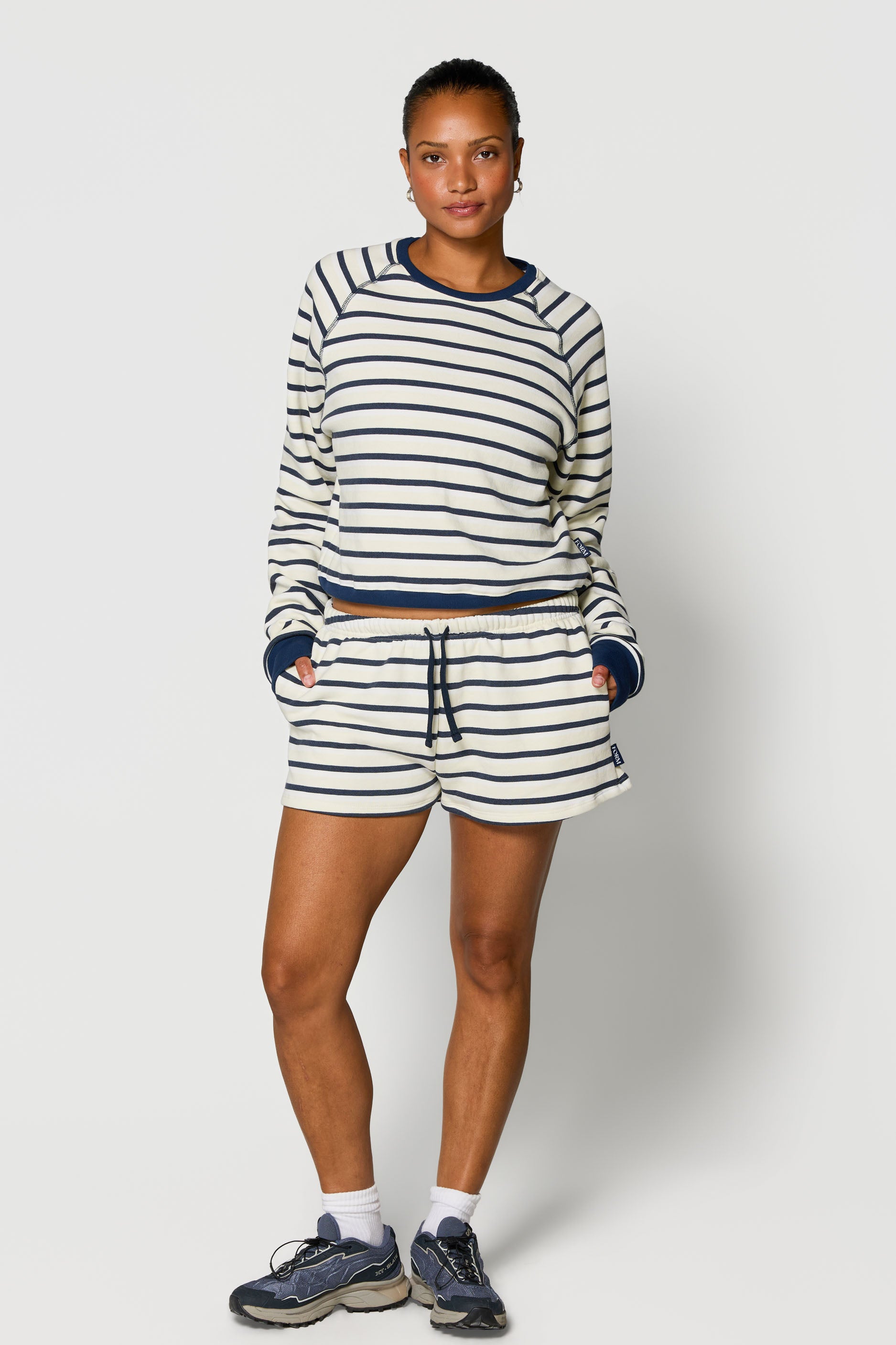 Raglan Crewneck   Butter Stripe

