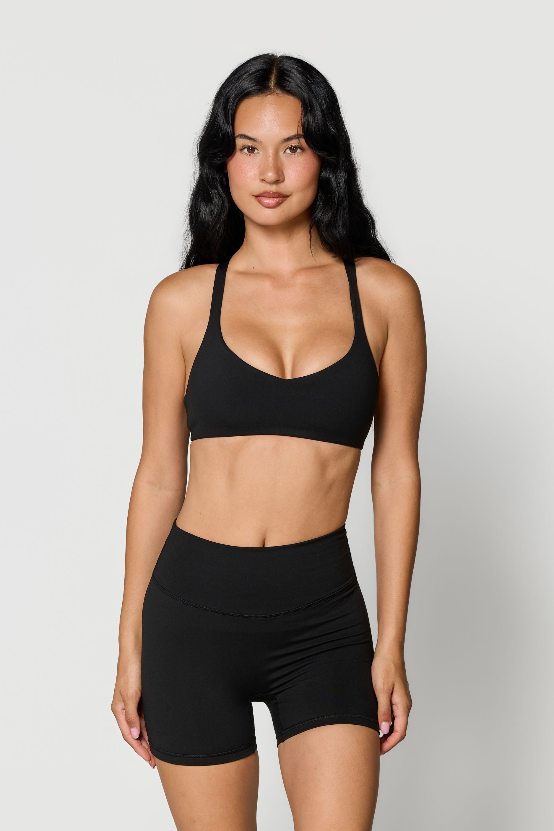 Seamless X Bra   Black
