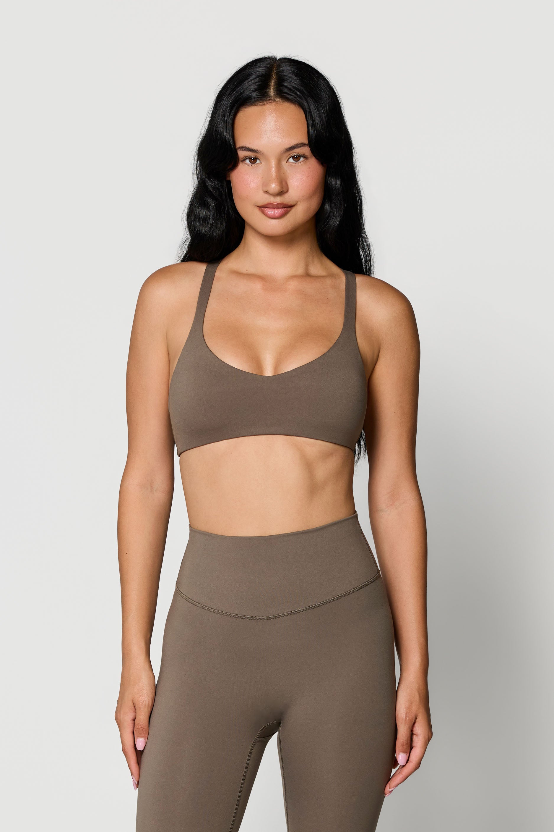 Seamless X Bra   Walnut
