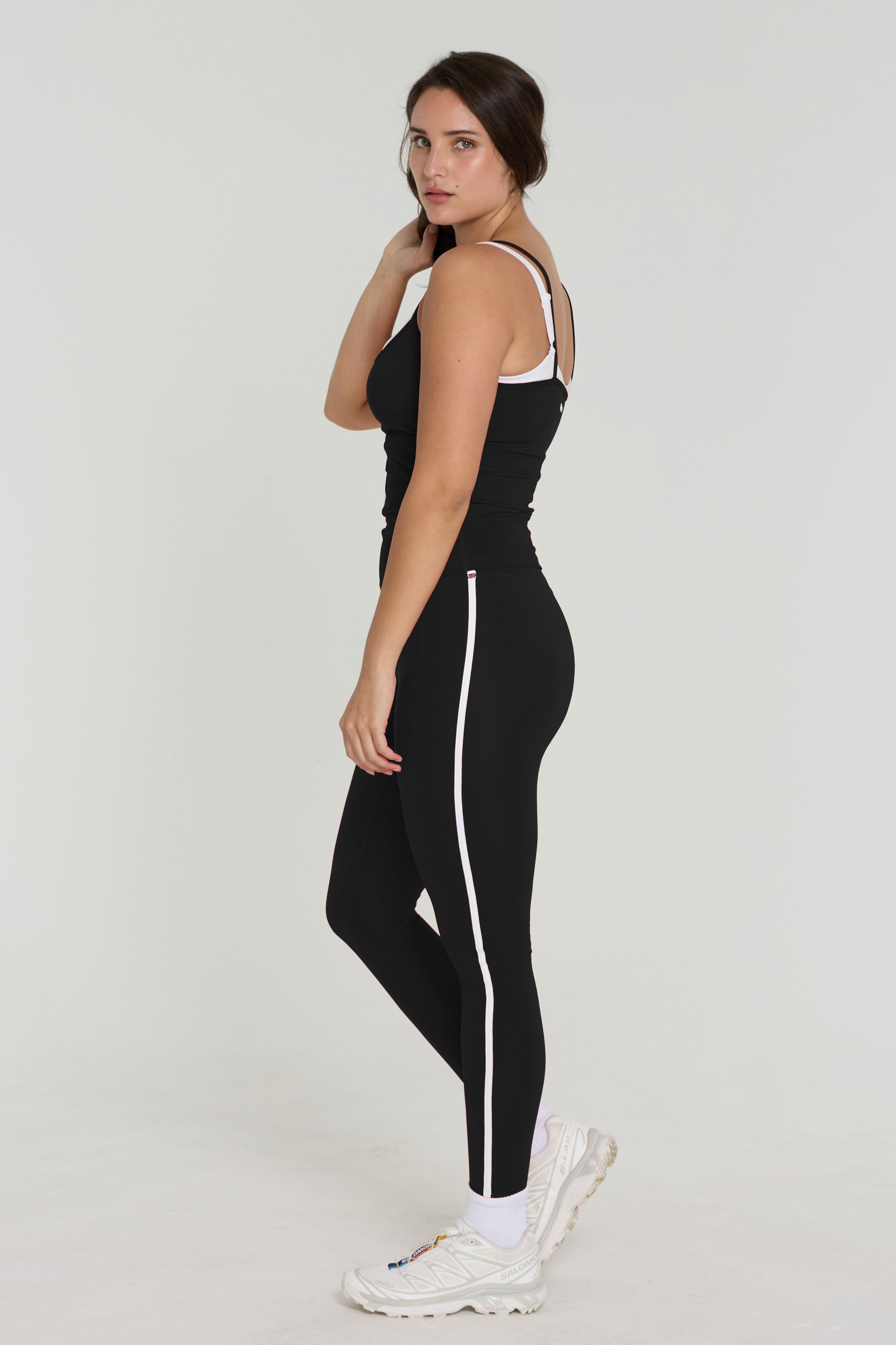 Two Tone Leggings   Black/White
