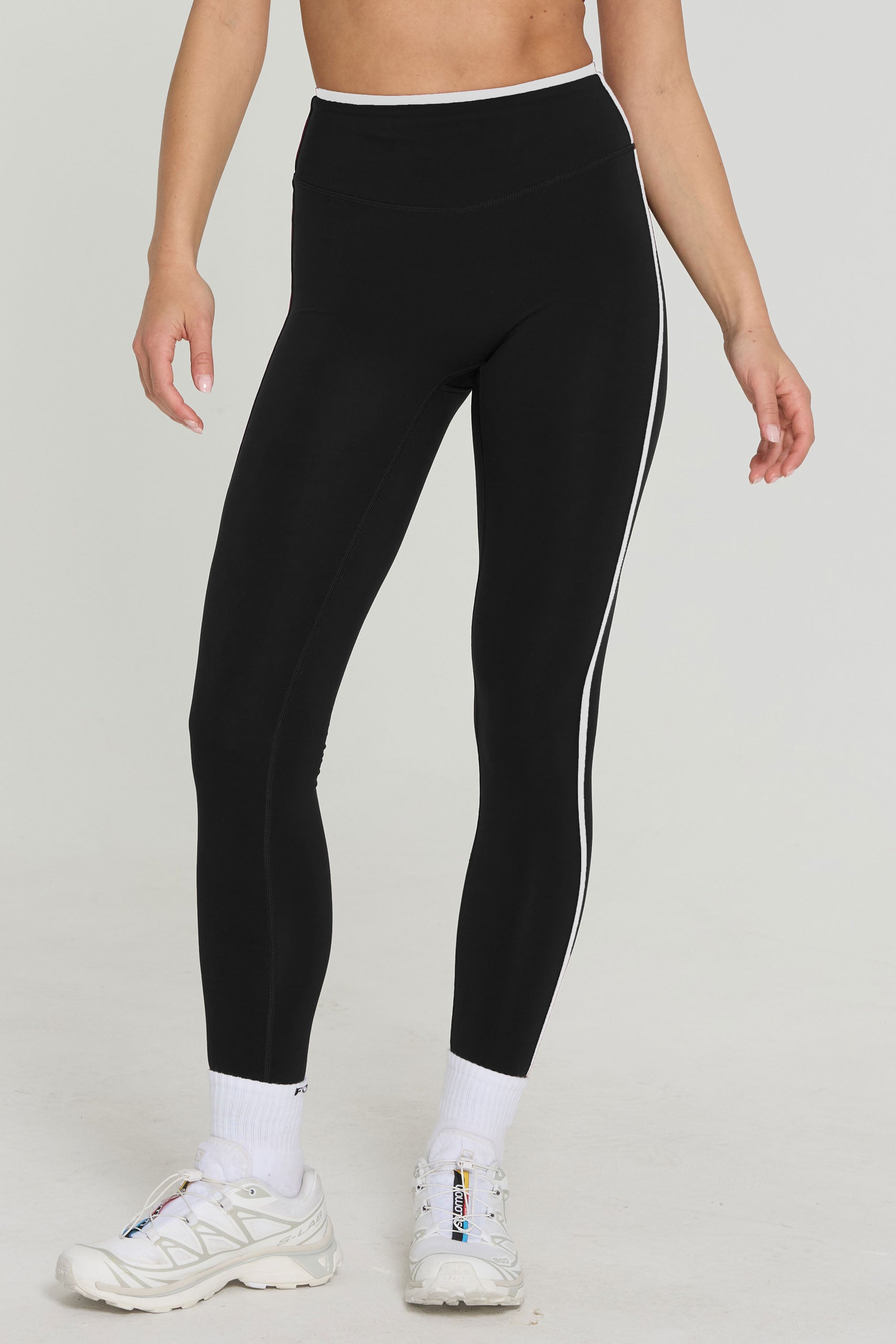Two Tone Leggings   Black/White
