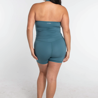 Halter Scrunch Tank - Lagoon