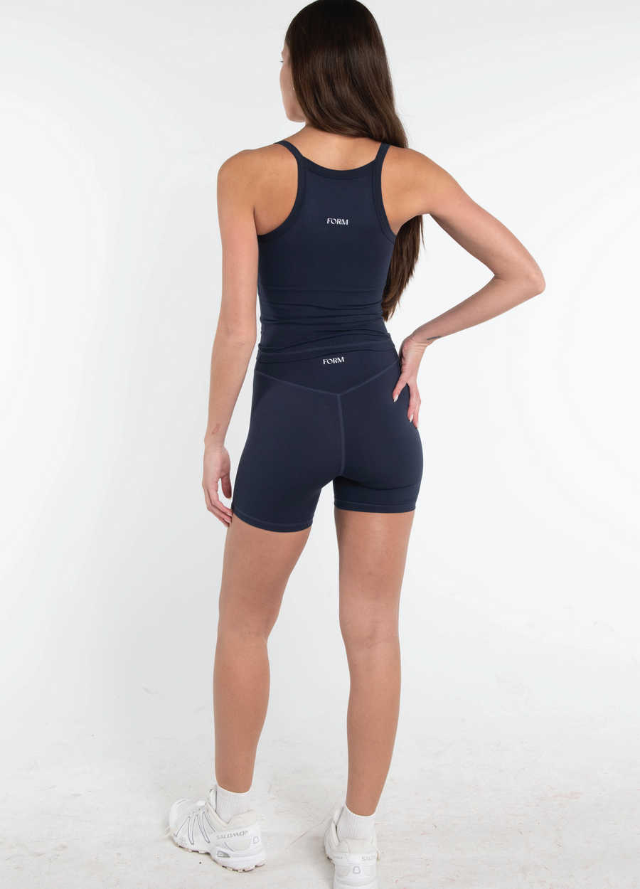 Slim Racer Tank - Navy