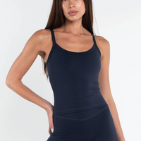 Slim Racer Tank - Navy