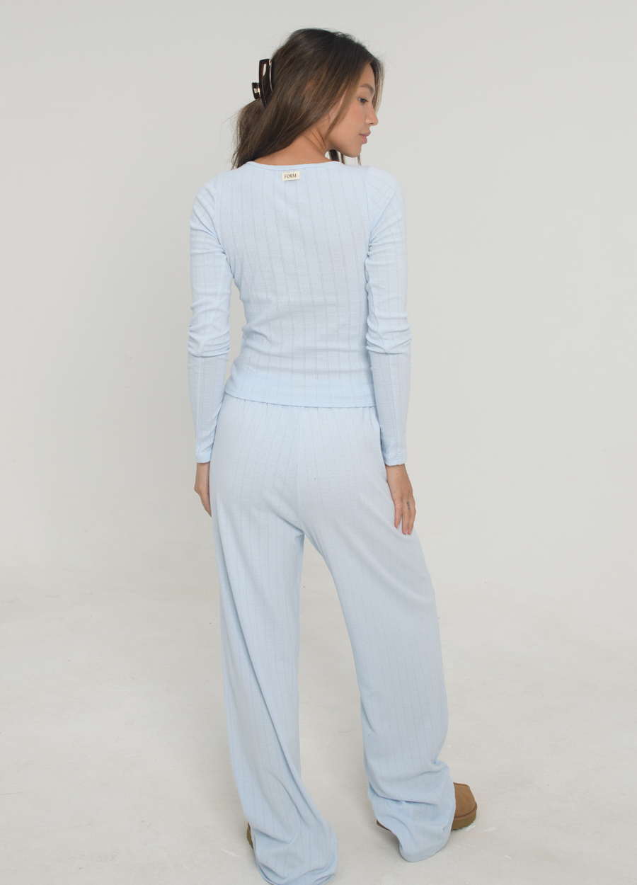 Pointelle Pants - Baby Blue