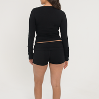 Boat Neck Long Sleeve - Black