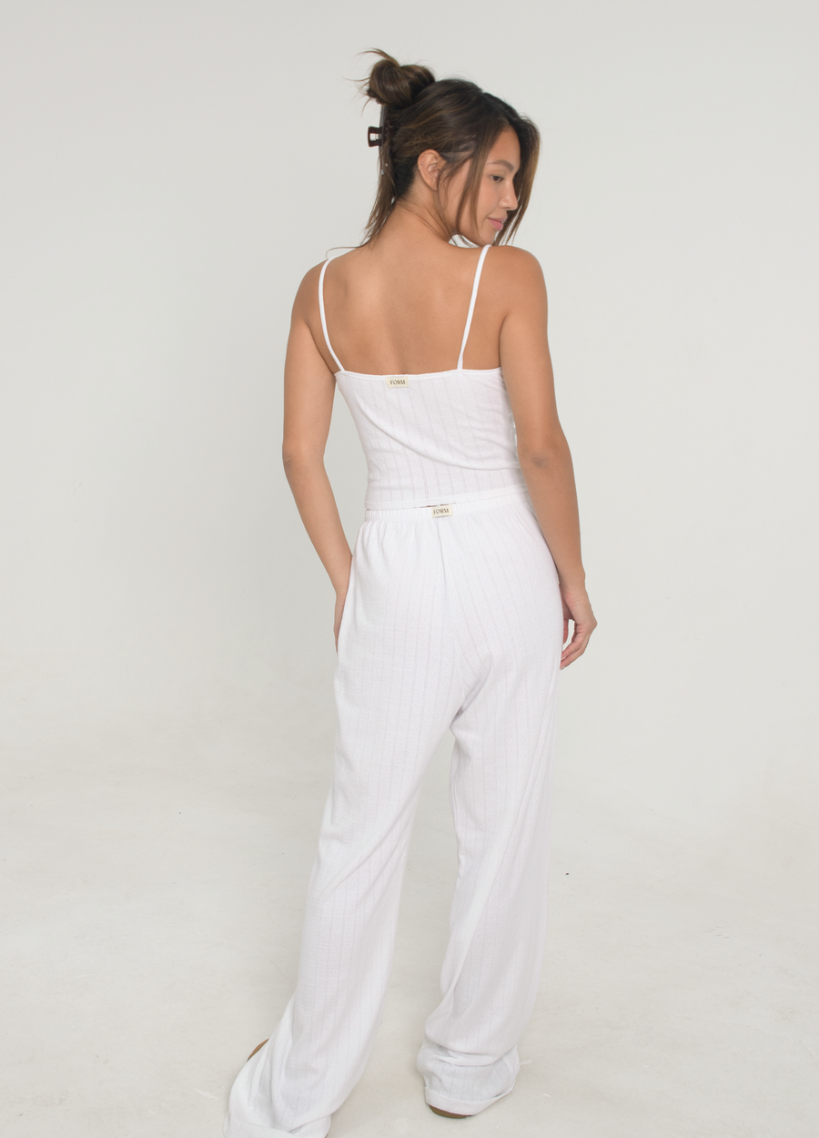 Pointelle Pants - White