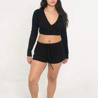 Sweater Shorts - Black