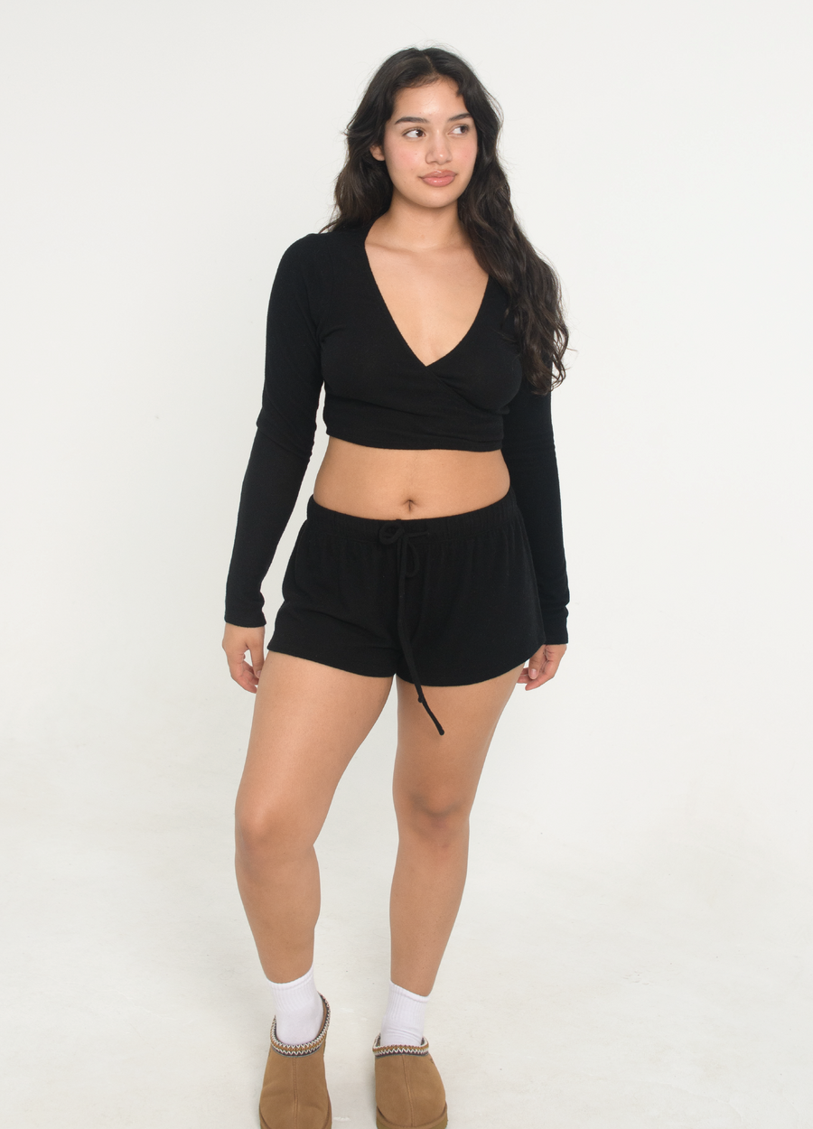 Sweater Shorts - Black