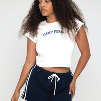 Camp Baby Tee - White