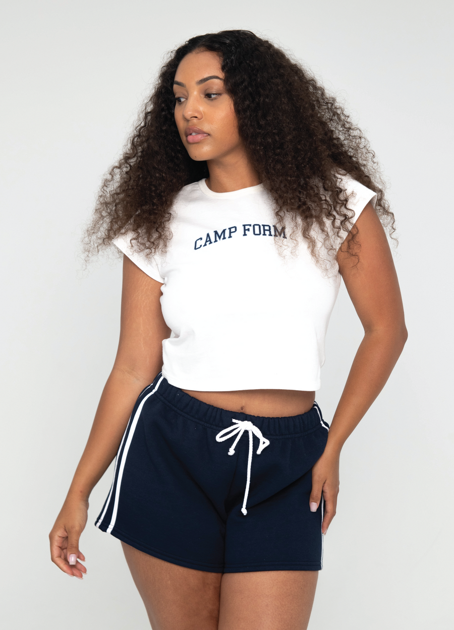 Camp Baby Tee - White