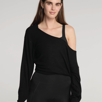 Off Shoulder Sweater - Black