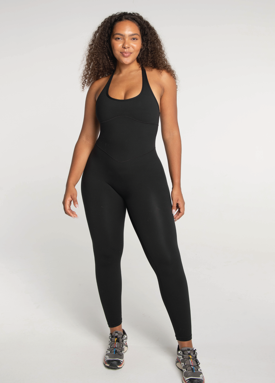 Halter Onesie - Black