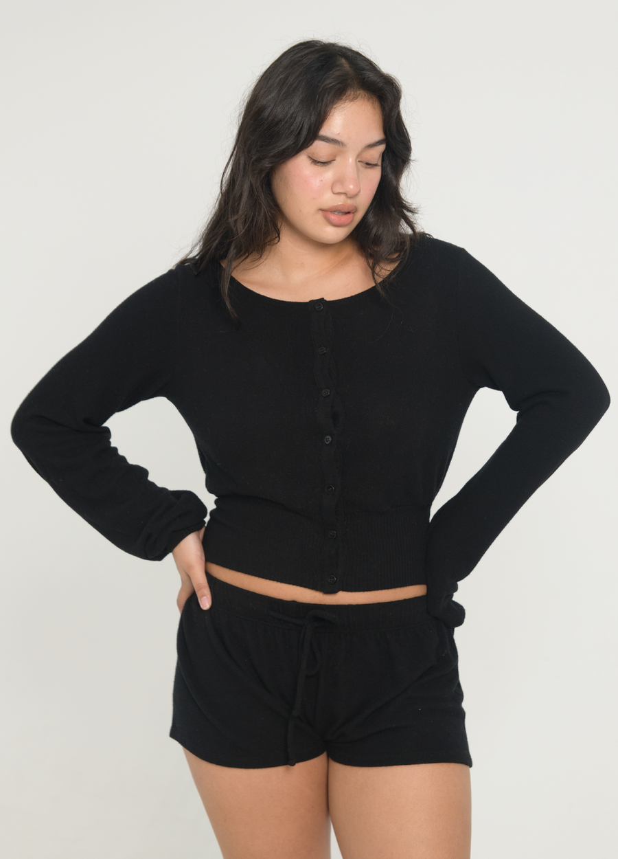 Cardigan Sweater - Black