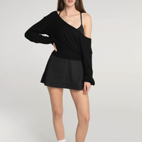 Off Shoulder Sweater - Black