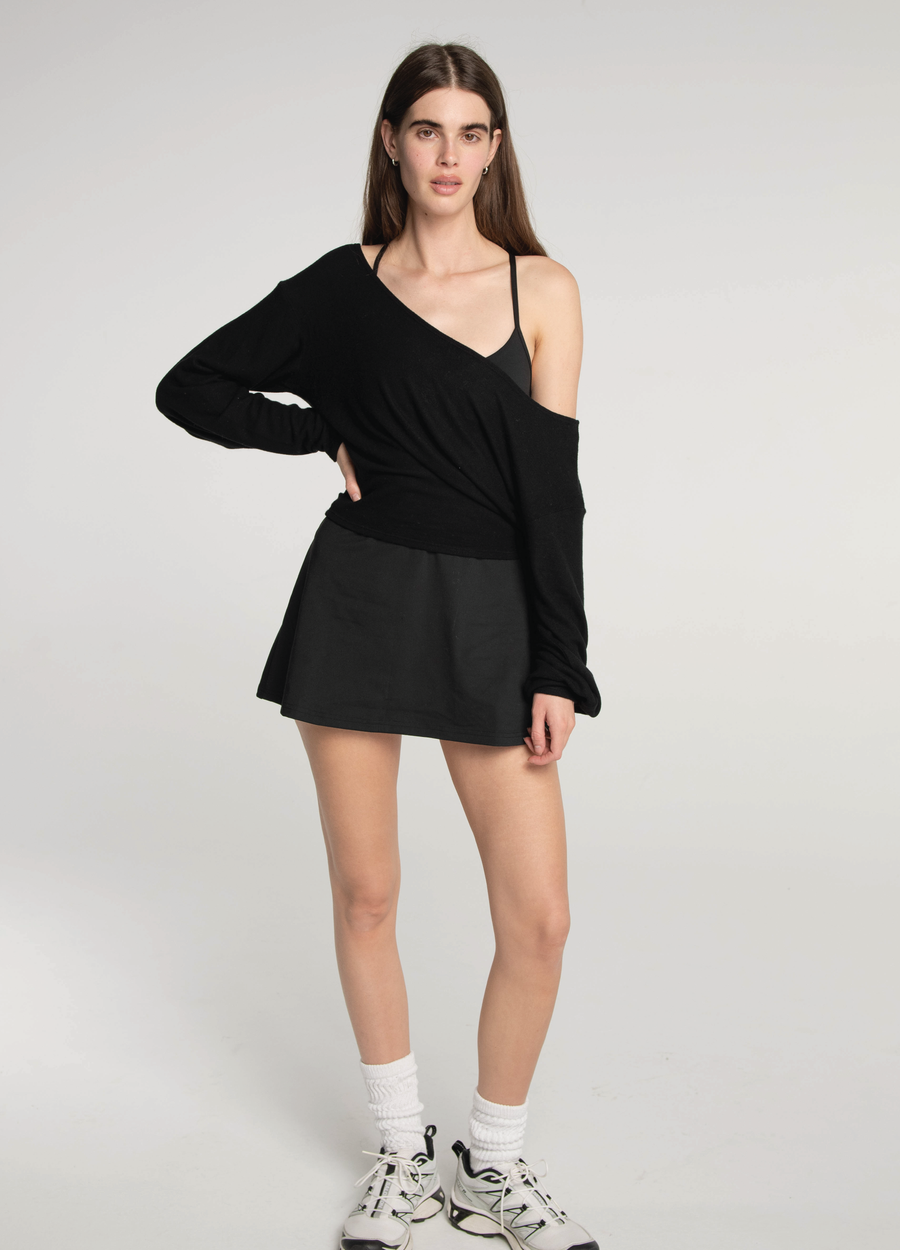 Off Shoulder Sweater - Black