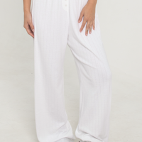 Pointelle Pants - White