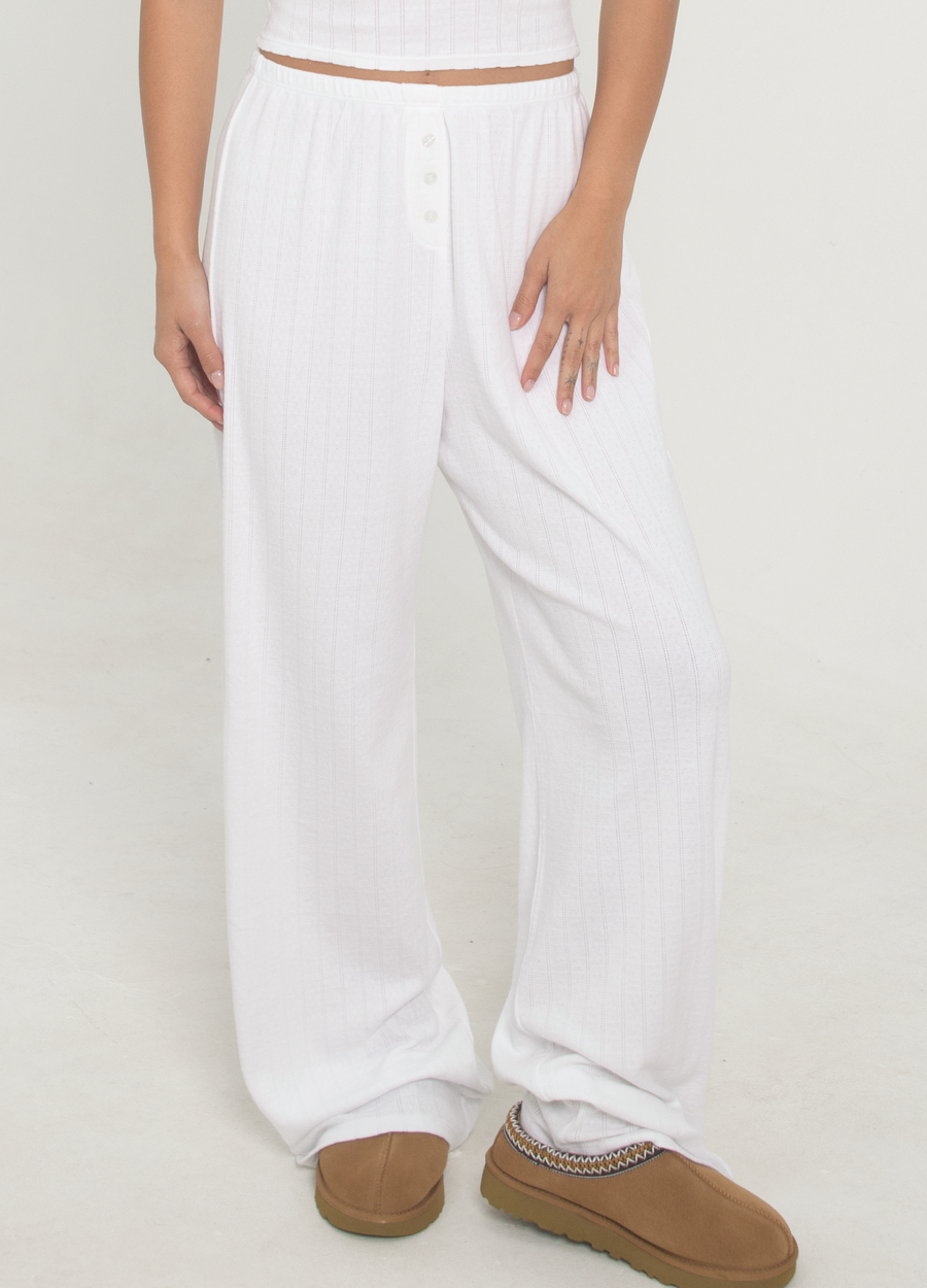 Pointelle Pants - White