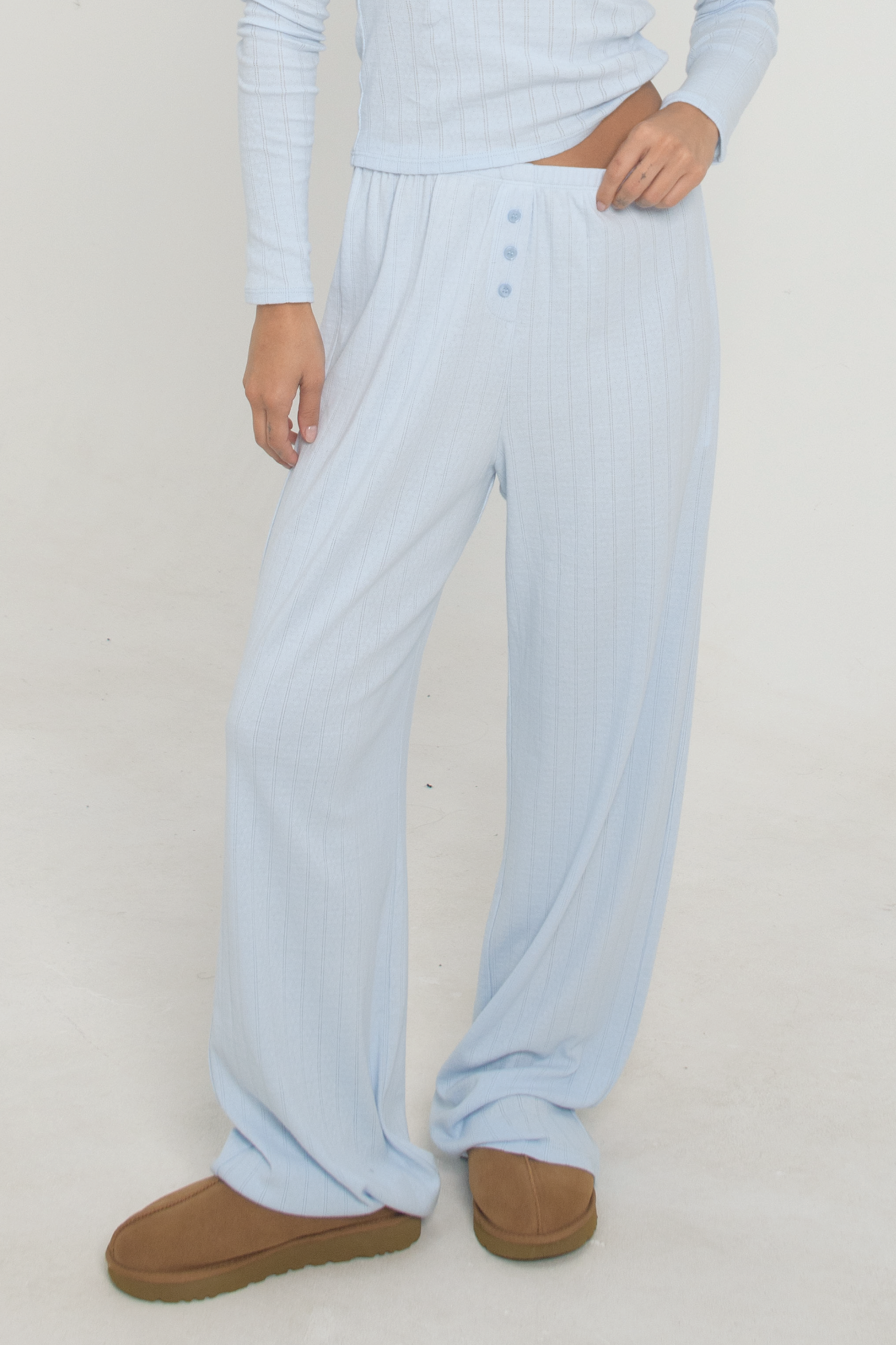 Pointelle Pants   Baby Blue
