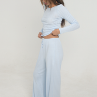 Pointelle Pants - Baby Blue