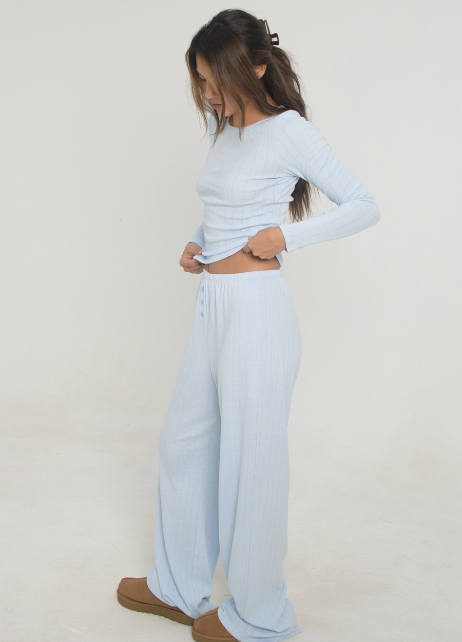 Pointelle Pants - Baby Blue