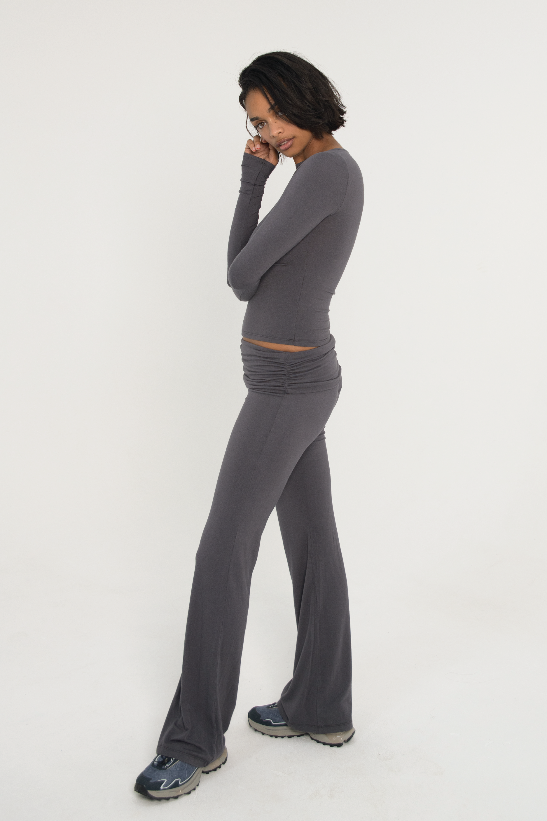 Boat Neck Long Sleeve   Thunderstorm
