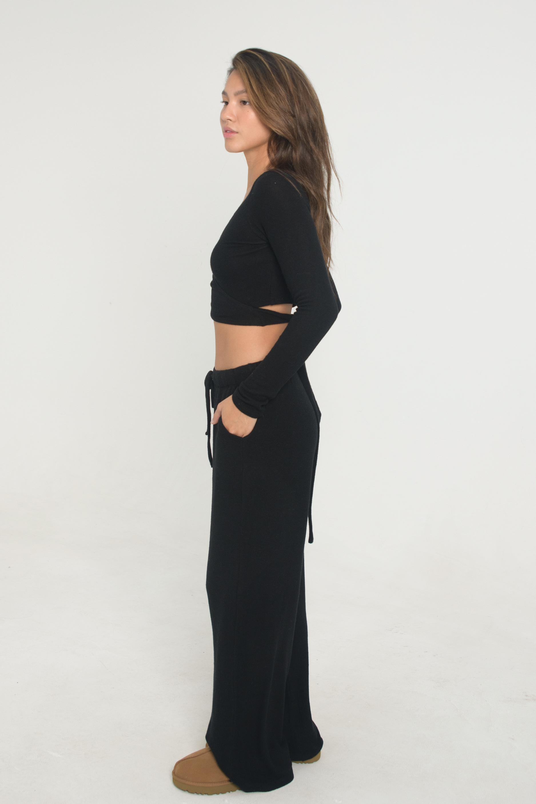 Wrap Sweater   Black
