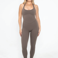 Halter Onesie - Walnut