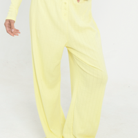 Pointelle Pants - Butter Yellow