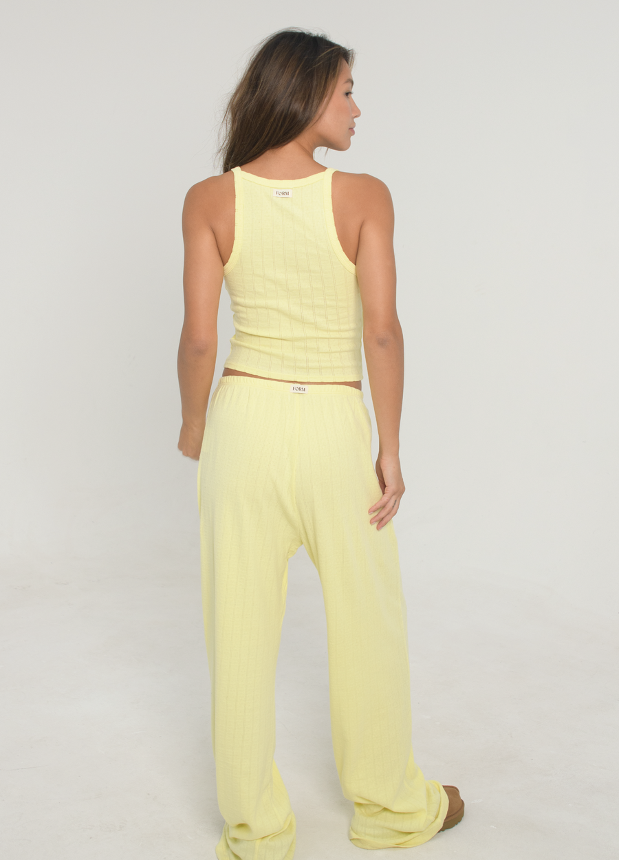 Pointelle Pants - Butter Yellow