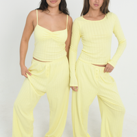 Pointelle Pants - Butter Yellow