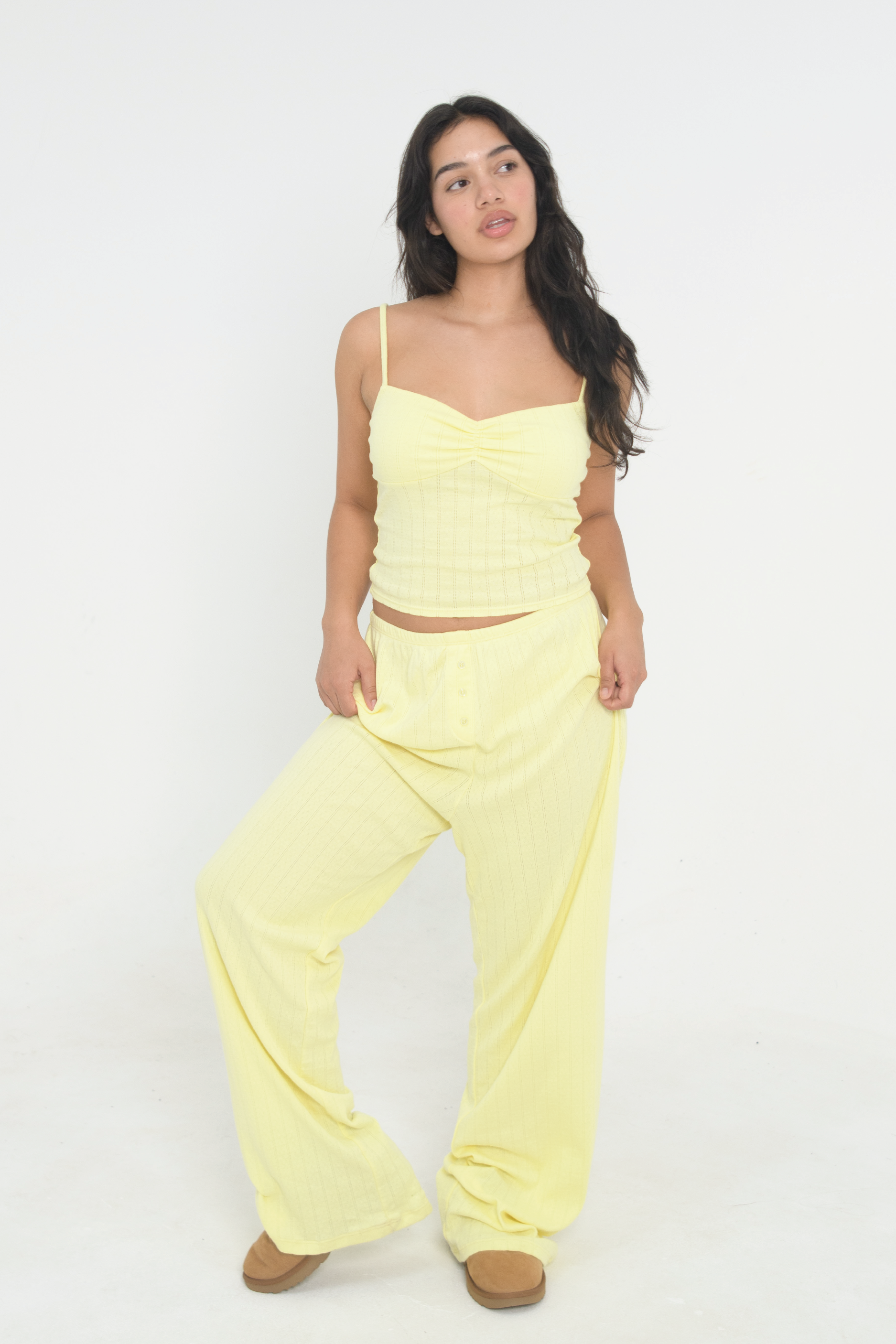 Pointelle Pants   Butter Yellow
