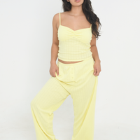 Pointelle Pants - Butter Yellow