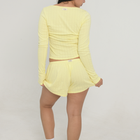 Pointelle Shorts - Butter Yellow