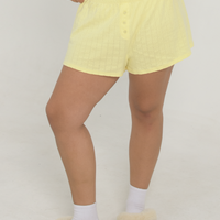 Pointelle Shorts - Butter Yellow