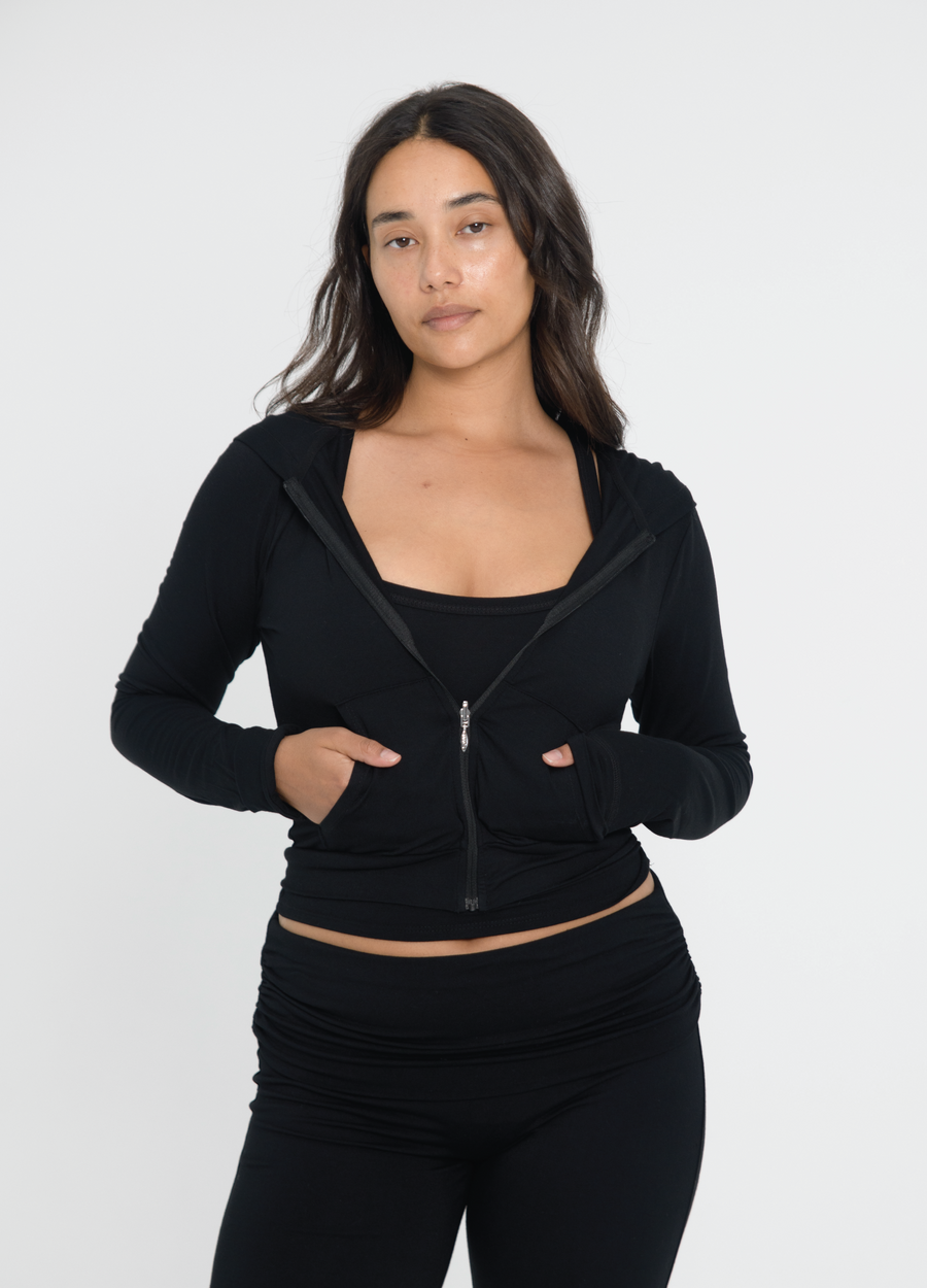 Women's fitted zip up jacket hotsell