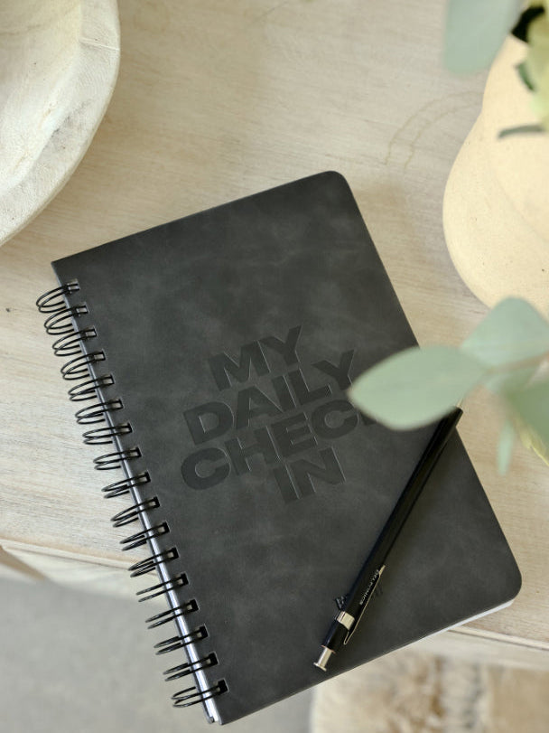 Daily Check In Journal   Grey
